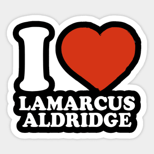 Graphic I Love LaMarcus Personalized Name Sports Sticker